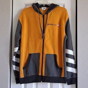 Disney Parks Pixar Wall E Gray & Gold Zip-Up Hoodie Men's Size S